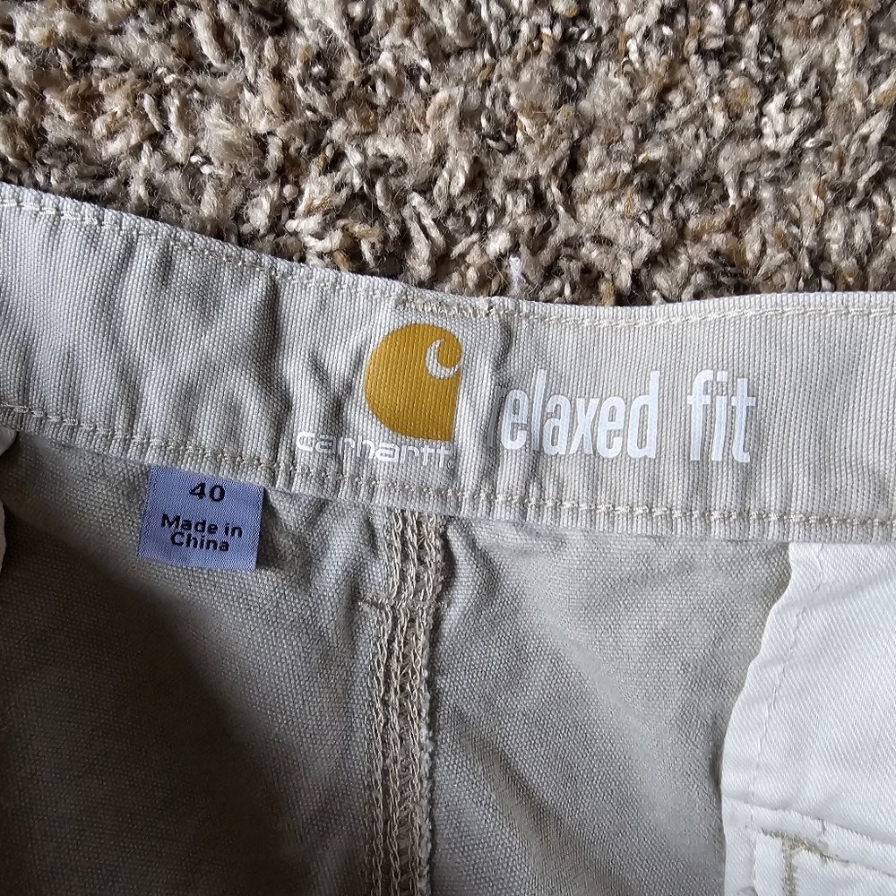 Carhartt taupe cotton relaxed fit work wear cargo shorts size 40‎ - Picture 9 of 10